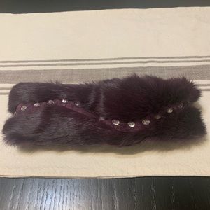 Genuine rabbit fur head/ neck wrap